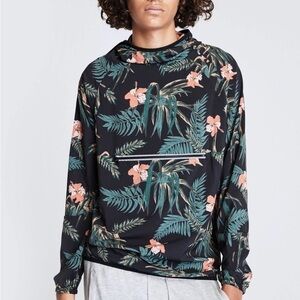 Spiritual Gangster Men's Ignite Anorak Jacket Hoodie Pullover Tropical Floral M